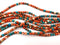 Orange Green Turquoise Jade Beads, 6mm, Round